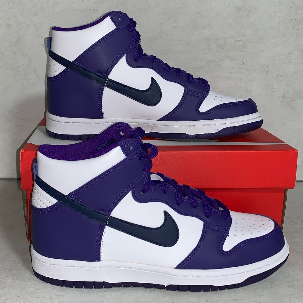 Nike Dunk High Navy Court Purple GS Size 6Y/ 7.5W